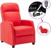 VidaXL Fauteuil verstelbaar elektrisch kunstleer rood online kopen