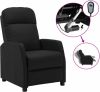 VidaXL Fauteuil verstelbaar elektrisch kunstleer zwart online kopen