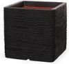 Capi europe Capi Nature Rib NL 41x41x41cm vierkante plantenbak zwart online kopen