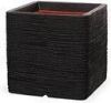 Capi europe Capi Nature Rib NL 41x41x41cm vierkante plantenbak zwart online kopen