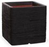 Capi europe Capi Nature Rib NL 41x41x41cm vierkante plantenbak zwart online kopen