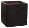 Capi europe Capi Nature Rib NL 41x41x41cm vierkante plantenbak zwart online kopen