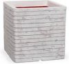 Capi europe Capi Nature Row NL 30x30x30cm vierkante plantenbak ivoor online kopen