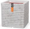 Capi europe Capi Nature Row NL 30x30x30cm vierkante plantenbak ivoor online kopen